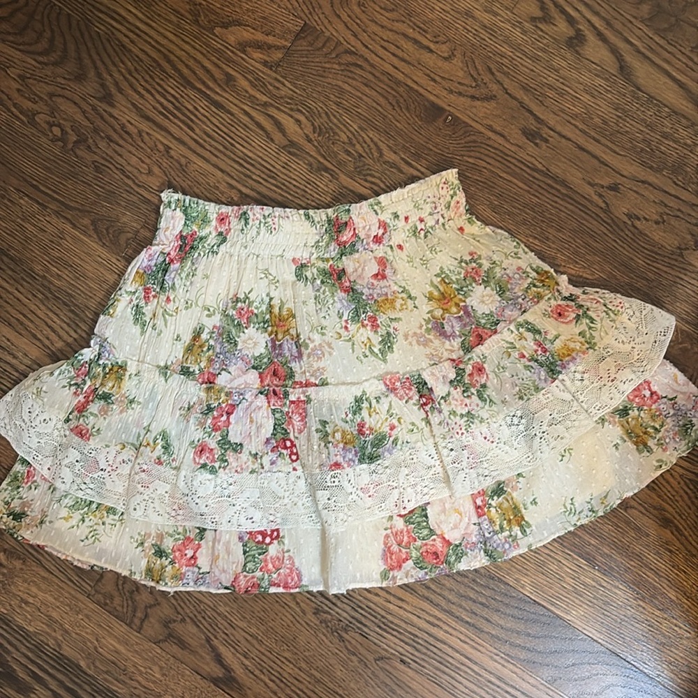 Loveshackfancy floral skirt